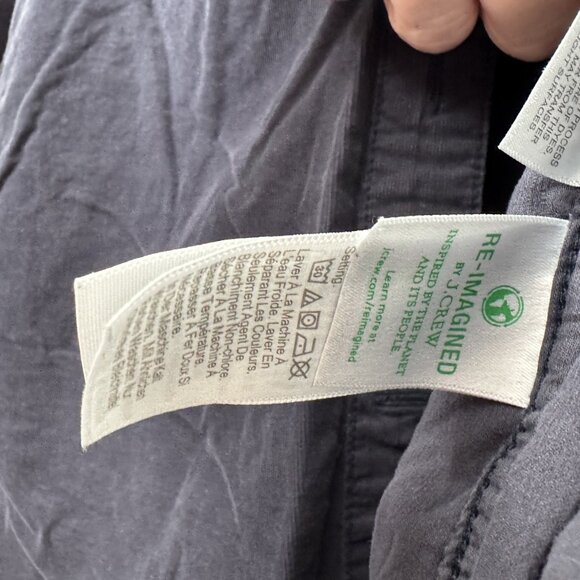 J.Crew 100% Cotton Size 6 J. Crew Blue Cotton Button-Up Shirt with Ruffle Collar - Picture 3 of 5